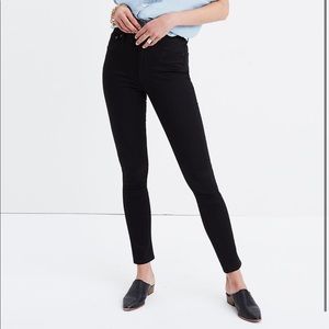 Madewell 10inch high rise skinny black jeans